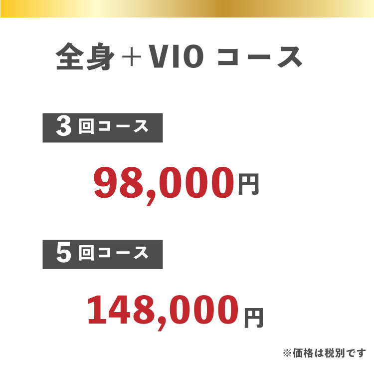 ひげ脱毛 6回　69,000円